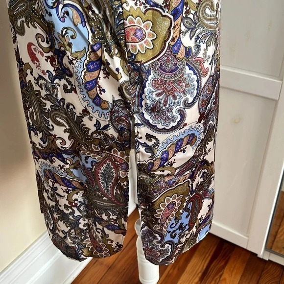 Zara Classic Paisley Print Silky Tunic Top NWT Size XS - Picture 6 of 10